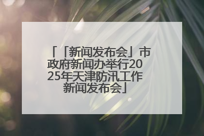 「新闻发布会」市政府新闻办举行2025年天津防汛工作新闻发布会