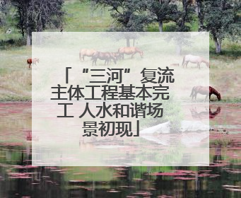 “三河”复流主体工程基本完工 人水和谐场景初现