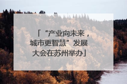 “产业向未来，城市更智慧”发展大会在苏州举办