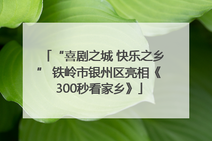 “喜剧之城 快乐之乡” 铁岭市银州区亮相《300秒看家乡》