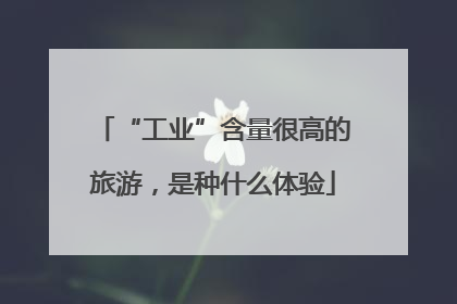 “工业”含量很高的旅游，是种什么体验