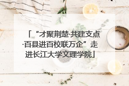 “才聚荆楚·共建支点·百县进百校联万企”走进长江大学文理学院