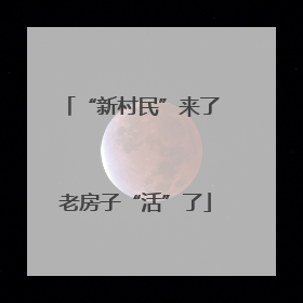 “新村民”来了 老房子“活”了
