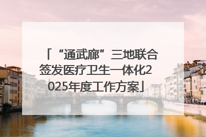 “通武廊”三地联合签发医疗卫生一体化2025年度工作方案