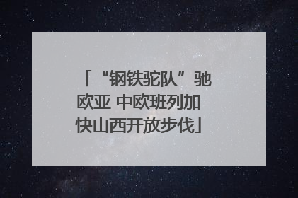 “钢铁驼队”驰欧亚 中欧班列加快山西开放步伐