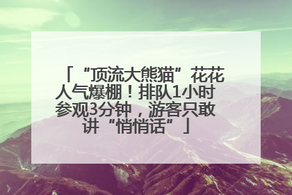 “顶流大熊猫”花花人气爆棚！排队1小时参观3分钟，游客只敢讲“悄悄话”
