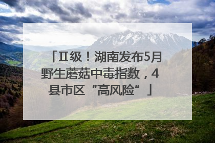 Ⅱ级！湖南发布5月野生蘑菇中毒指数，4县市区“高风险”