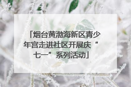 烟台黄渤海新区青少年宫走进社区开展庆“七一”系列活动