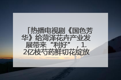 热播电视剧《国色芳华》给菏泽花卉产业发展带来“利好”，1.2亿枝芍药鲜切花绽放“国色芳华”