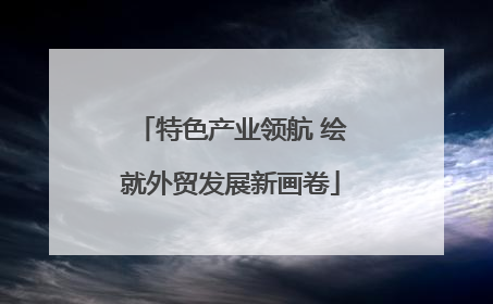 特色产业领航 绘就外贸发展新画卷