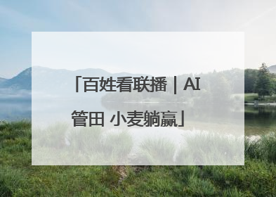 百姓看联播｜AI管田 小麦躺赢