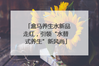 盒马养生水新品走红，引领“水替式养生”新风尚