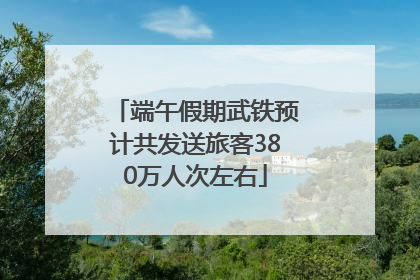 端午假期武铁预计共发送旅客380万人次左右