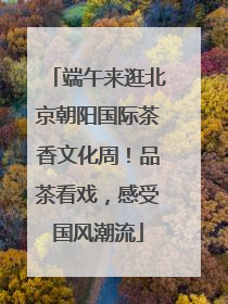 端午来逛北京朝阳国际茶香文化周！品茶看戏，感受国风潮流