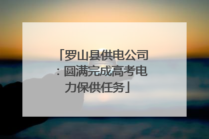 罗山县供电公司：圆满完成高考电力保供任务