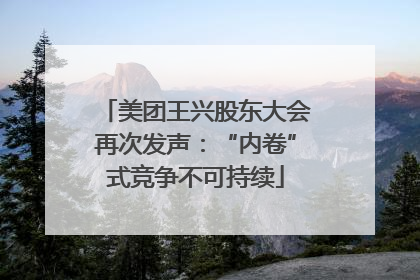 美团王兴股东大会再次发声：“内卷”式竞争不可持续