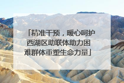 精准干预，暖心呵护 西湖区助联体助力困难群体重塑生命力量