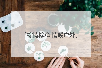 粽情粽意 情暖户外