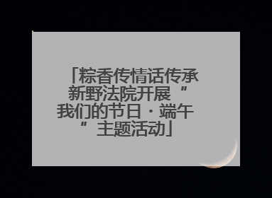 粽香传情话传承 新野法院开展“我们的节日・端午”主题活动