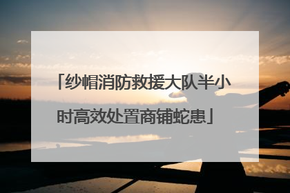 纱帽消防救援大队半小时高效处置商铺蛇患
