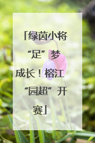 绿茵小将 “足”梦成长！榕江“园超”开赛