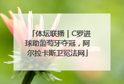 体坛联播｜C罗进球助葡萄牙夺冠，阿尔拉卡斯卫冕法网