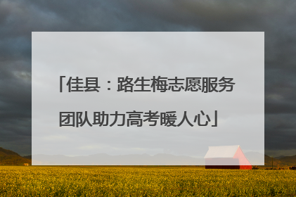 佳县：路生梅志愿服务团队助力高考暖人心