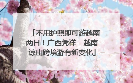 不用护照即可游越南两日！广西凭祥—越南谅山跨境游有新变化