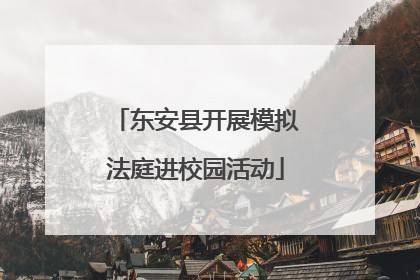 东安县开展模拟法庭进校园活动