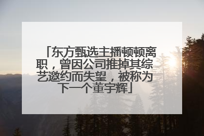 东方甄选主播顿顿离职，曾因公司推掉其综艺邀约而失望，被称为下一个董宇辉