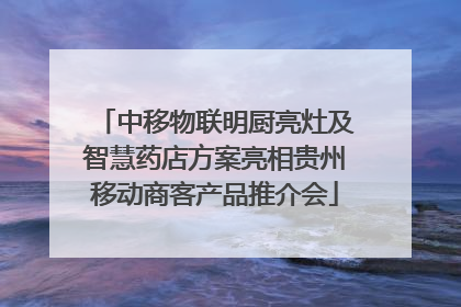 中移物联明厨亮灶及智慧药店方案亮相贵州移动商客产品推介会