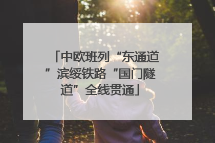 中欧班列“东通道”滨绥铁路“国门隧道”全线贯通