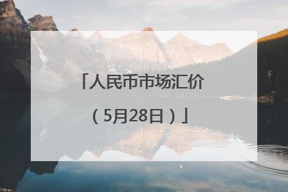 人民币市场汇价（5月28日）