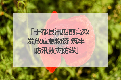 于都县汛期前高效发放应急物资 筑牢防汛救灾防线