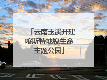 云南玉溪开建喀斯特地貌生命主题公园