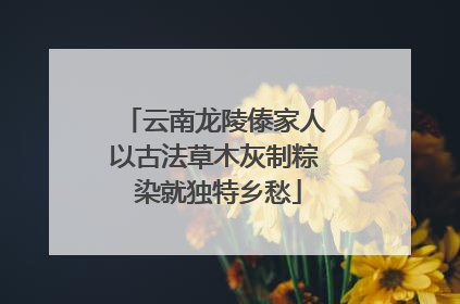 云南龙陵傣家人以古法草木灰制粽 染就独特乡愁