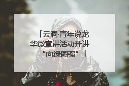 云洞·青年说龙华微宣讲活动开讲“向绿图强”