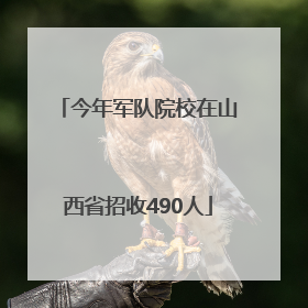 今年军队院校在山西省招收490人