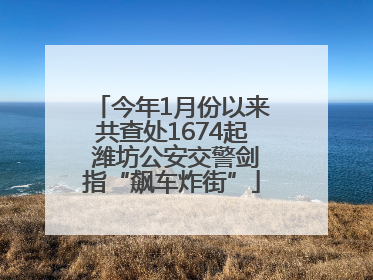 今年1月份以来共查处1674起 潍坊公安交警剑指“飙车炸街”