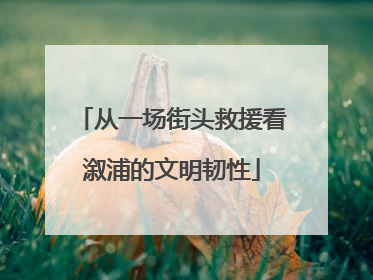 从一场街头救援看溆浦的文明韧性