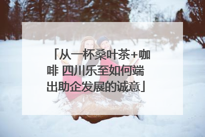 从一杯桑叶茶+咖啡 四川乐至如何端出助企发展的诚意