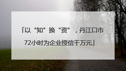 以“知”换“资”，丹江口市72小时为企业授信千万元