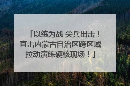 以练为战 尖兵出击！直击内蒙古自治区跨区域拉动演练硬核现场！