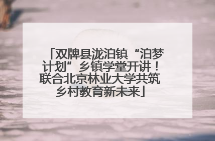 双牌县泷泊镇“泊梦计划”乡镇学堂开讲！联合北京林业大学共筑乡村教育新未来