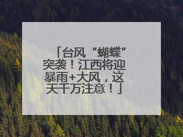 台风“蝴蝶”突袭！江西将迎暴雨+大风，这天千万注意！