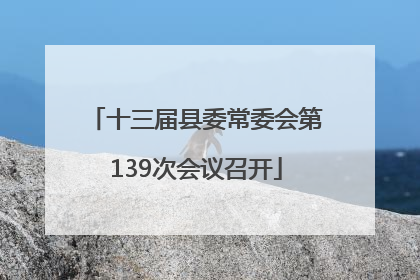 十三届县委常委会第139次会议召开