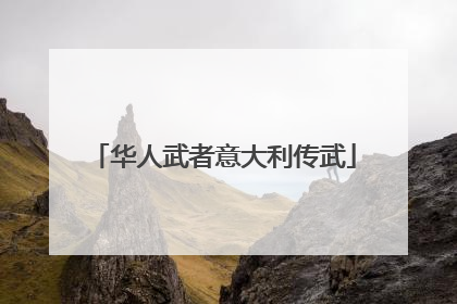 华人武者意大利传武