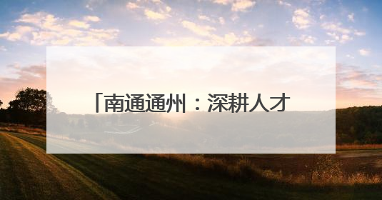 南通通州：深耕人才培育“沃土” 激活青年成长“磁场”