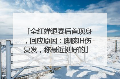 全红婵退赛后首现身，回应原因：脚腕旧伤复发，称最近挺好的
