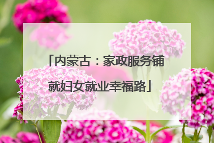 内蒙古：家政服务铺就妇女就业幸福路